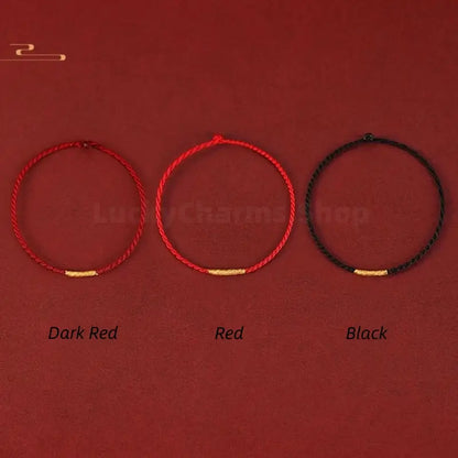 Golden Threads Ultra-thin Braided Hand Rope Blessing Bracelet for Love Luck Wisdom-LuckyCharms.Shop