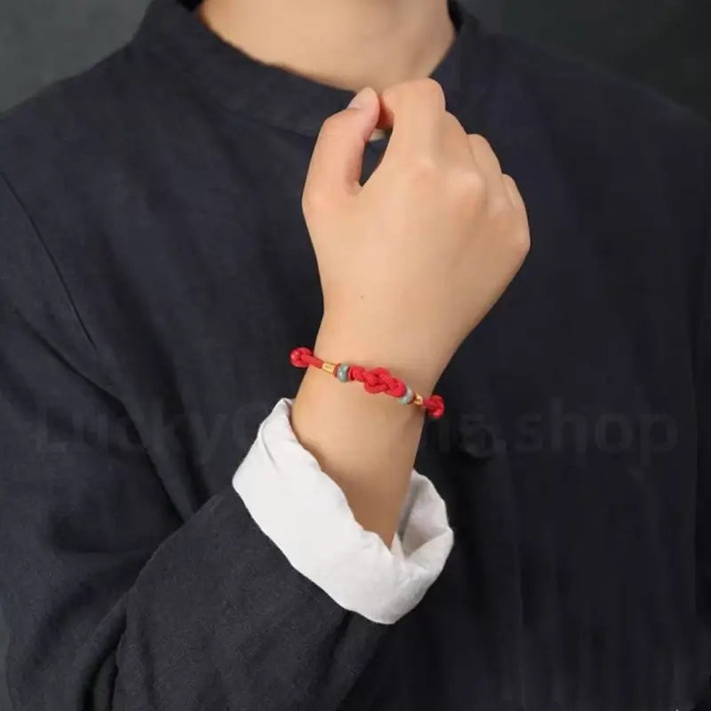 Truelove Knot Fortune-Turning Bead Lucky Handmade Rope Bracelet-LuckyCharms.Shop