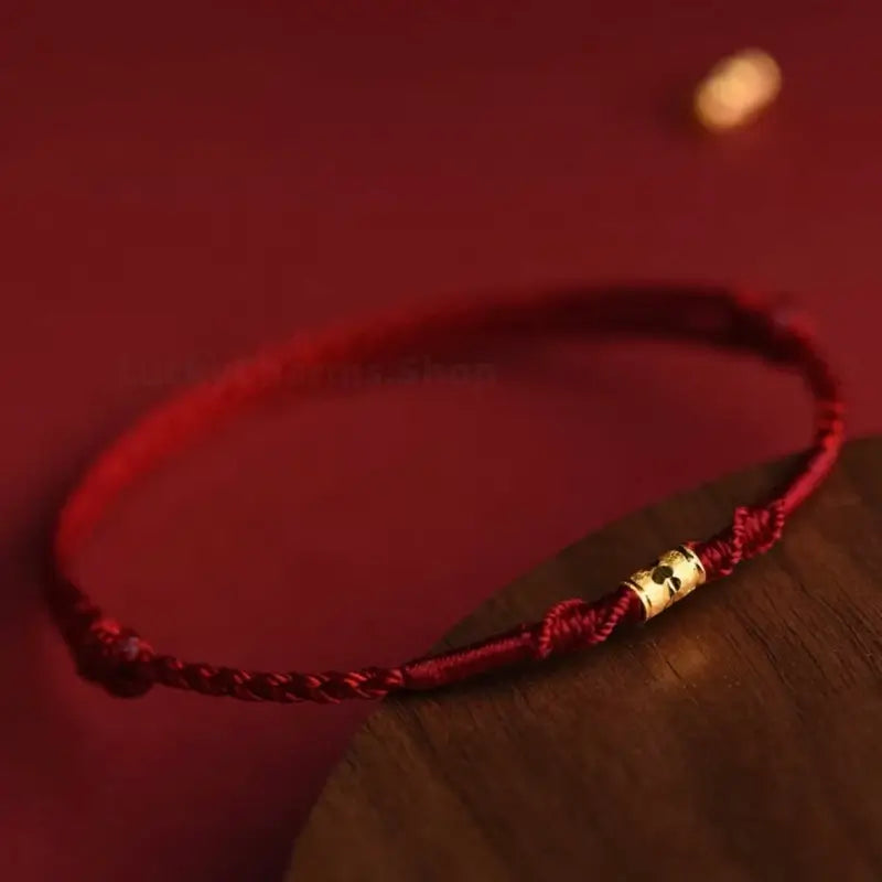 Putuo Mount 999 Pure Gold Lu Lu Tong Fortune Success Blessing Bracelet--LuckyCharms.Shop