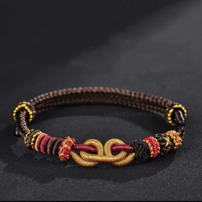 Black Myth Wukong Knot Chinese Style Braided Bracelet | Adjustable Romantic Gift Bracelet-LuckyCharms.Shop