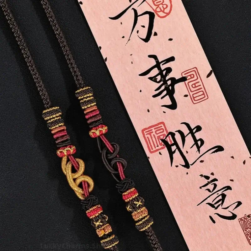 Black Myth Wukong Knot Chinese Style Braided Bracelet | Adjustable Romantic Gift Bracelet-LuckyCharms.Shop