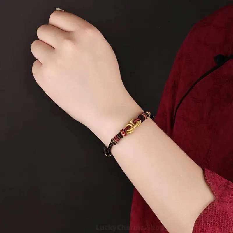 Black Myth Wukong Knot Chinese Style Braided Bracelet | Adjustable Romantic Gift Bracelet-LuckyCharms.Shop