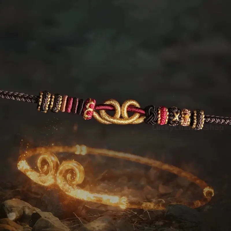 Black Myth Wukong Knot Chinese Style Braided Bracelet | Adjustable Romantic Gift Bracelet-LuckyCharms.Shop