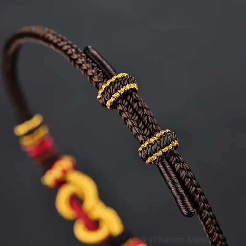 Black Myth Wukong Knot Chinese Style Braided Bracelet | Adjustable Romantic Gift Bracelet-LuckyCharms.Shop