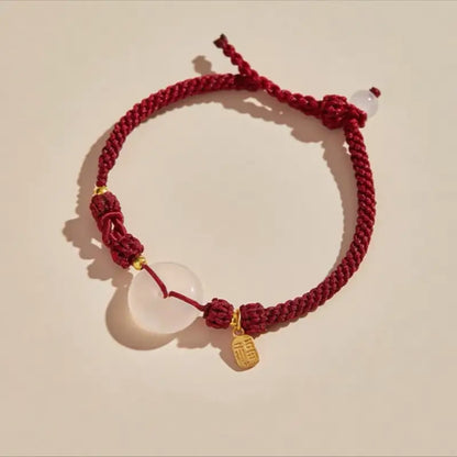 Bracelet en agate naturelle avec boucle de paix | Pendentif de bénédiction plaqué or 925, 8 cordons tressés multicolores