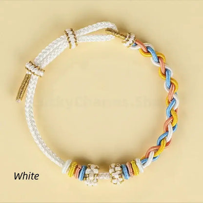 DIY-Friendly Peach Blossom Knot Twist Chain Adjustable Braided Bracelet-LuckyCharms.Shop