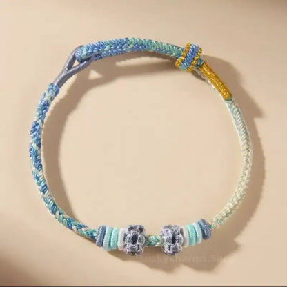 Peach Blossom Knot Gradient Color Love  Braided Bracelet | DIY-friendly Series 4-LuckyCharms.Shop