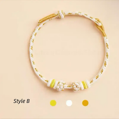 Mount Putuo Blessed Peach Blossom Knot Single-Layer Colored DIY Bracelet (Series 8)-LuckyCharms.Shop