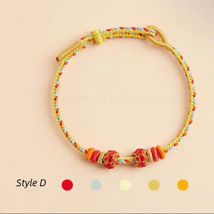 Mount Putuo Blessed Peach Blossom Knot Single-Layer Colored DIY Bracelet (Series 8)-LuckyCharms.Shop