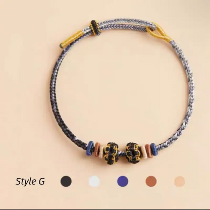 Mount Putuo Blessed Peach Blossom Knot Single-Layer Colored DIY Bracelet (Series 8)-LuckyCharms.Shop