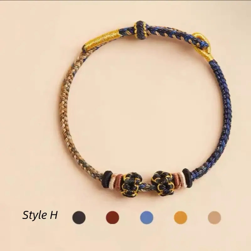 Mount Putuo Blessed Peach Blossom Knot Single-Layer Colored DIY Bracelet (Series 8)-LuckyCharms.Shop