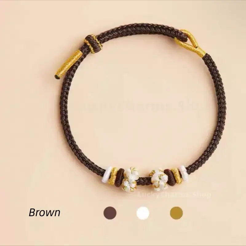 Putuo Blessed Peach Blossom Knot Solid Color Single-Layer Bracelet DIY-Friendly Series 9-LuckyCharms.Shop