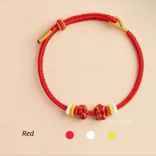 Putuo Blessed Peach Blossom Knot Solid Color Single-Layer Bracelet DIY-Friendly Series 9