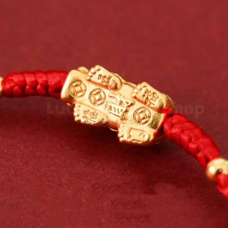 Sterling Silver Gold-Plated Enpowered Pixiu Bracelet | Wealth-Attracting & Luck Bracelet-LuckyCharms.Shop
