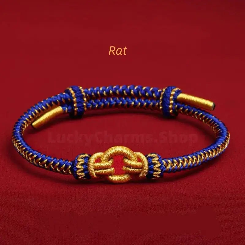 Longhu Mountain Blessing Heaven-Earth Ring Zodiac Guardian Braided Taoist Bracelet Giftable-LuckyCharms.Shop