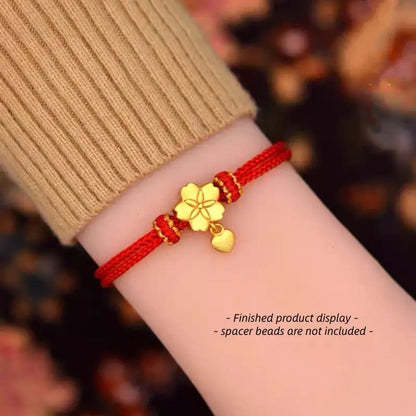 Gold Plated Ruyi Tail Clasp Lucky Hand Rope | DIY Adjustable Braided Bracelet-LuckyCharms.Shop