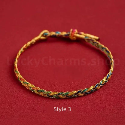 Snake-textured Five Colorful Braided Hand Rope Bracelet Luck Wisdom-LuckyCharms.Shop