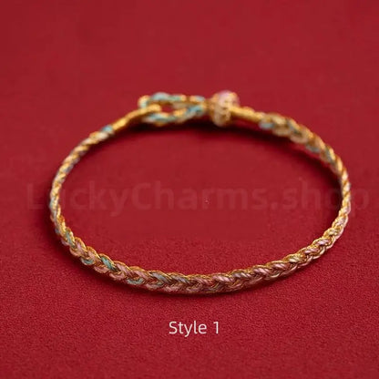 Snake-textured Five Colorful Braided Hand Rope Bracelet Luck Wisdom-LuckyCharms.Shop