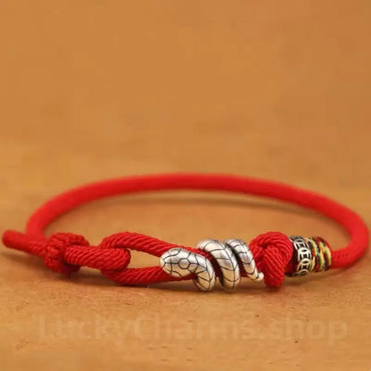 925 Silver Snake Braided Rope Bracelet - Fortune Protection Handmade Jewelry-LuckyCharms.Shop