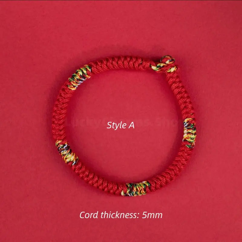 Colorful Vajra Knot Hand-Braided Bracelet | Traditional Knotting Art Gift | Auspicious Accessory-LuckyCharms.Shop