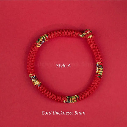 Colorful Vajra Knot Hand-Braided Bracelet | Traditional Knotting Art Gift | Auspicious Accessory-LuckyCharms.Shop