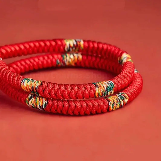 Colorful Vajra Knot Hand-Braided Bracelet | Traditional Knotting Art Gift | Auspicious Accessory-LuckyCharms.Shop