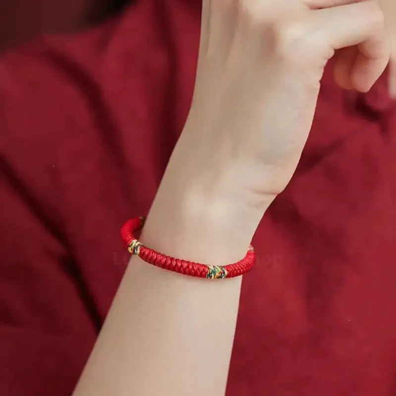 Colorful Vajra Knot Hand-Braided Bracelet | Traditional Knotting Art Gift | Auspicious Accessory-LuckyCharms.Shop