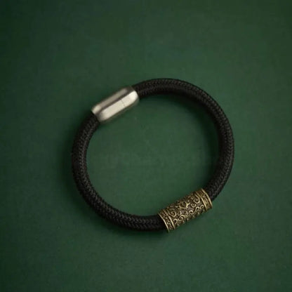 Nine-Vehicle Kasyapa Six-Word Mantra Good Luck Magnetic Clasp Braided Bracelet-LuckyCharms.Shop