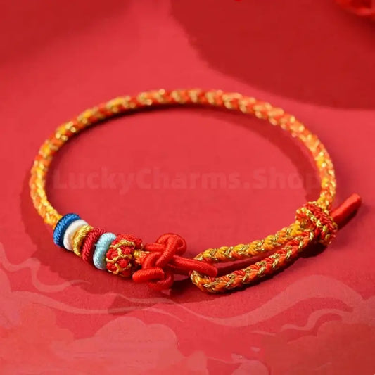 Wisdom Knot Lotus Knot Good Luck Blessing Hand Rope Bracelet-LuckyCharms.Shop