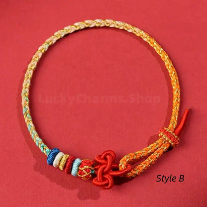 Wisdom Knot Lotus Knot Good Luck Blessing Hand Rope Bracelet-LuckyCharms.Shop