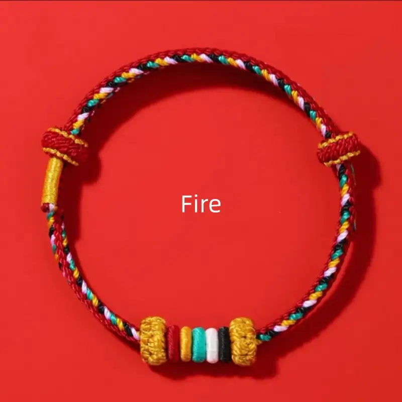 Mount Putuo Blessed Five Elements Completion Hand-Woven Bracelet | Lucky Protection & Energy Balance