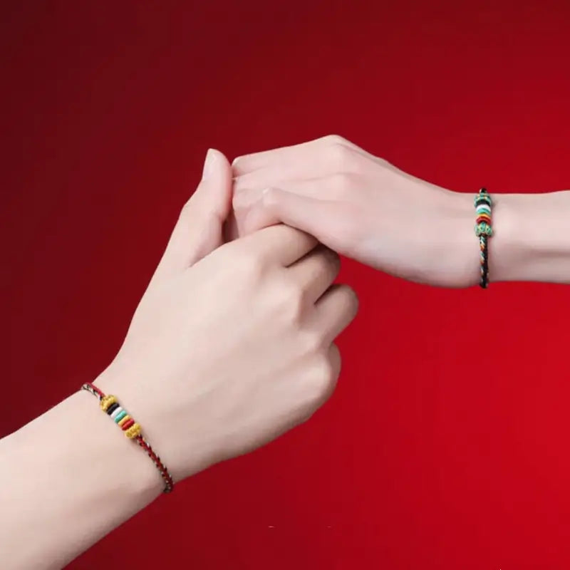 Mount Putuo Blessed Five Elements Completion Hand-Woven Bracelet | Lucky Protection & Energy Balance