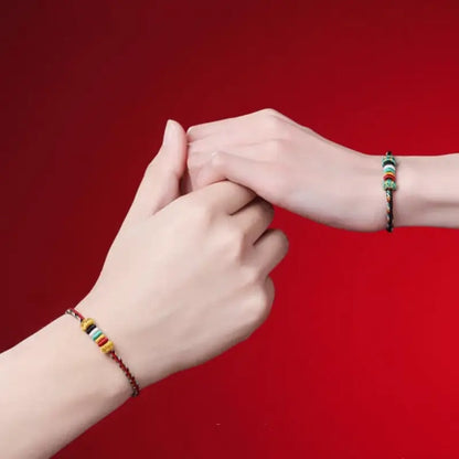 Mount Putuo Blessed Five Elements Completion Hand-Woven Bracelet | Lucky Protection & Energy Balance