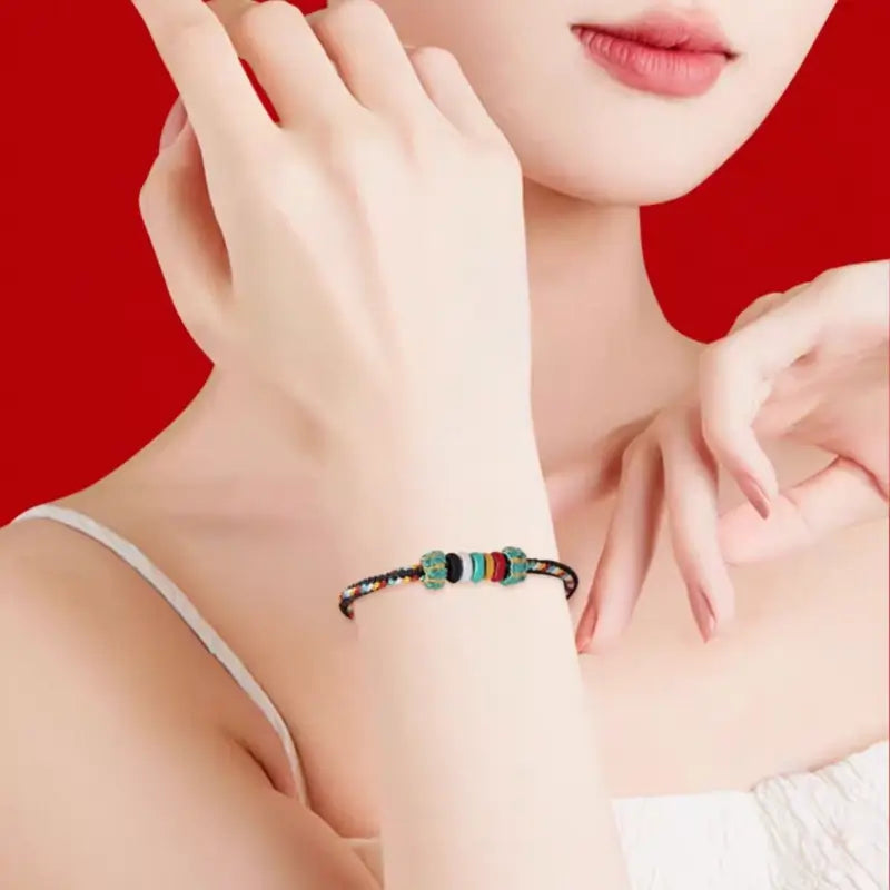 Mount Putuo Blessed Five Elements Completion Hand-Woven Bracelet | Lucky Protection & Energy Balance