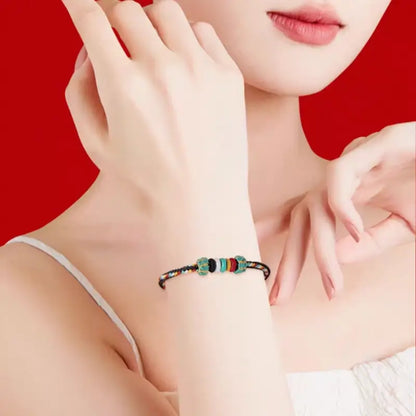 Mount Putuo Blessed Five Elements Completion Hand-Woven Bracelet | Lucky Protection & Energy Balance