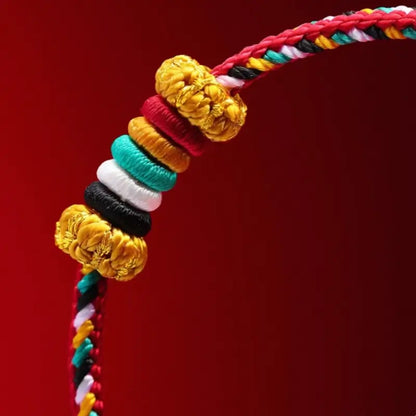 Mount Putuo Blessed Five Elements Completion Hand-Woven Bracelet | Lucky Protection & Energy Balance