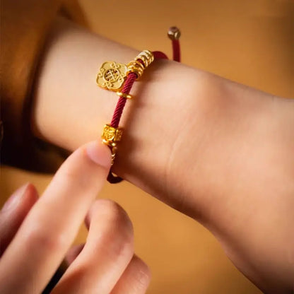 National Library of China Five Elements Good Fortune Hand-Woven Bracelet | Cultural & Lucky Jewelry