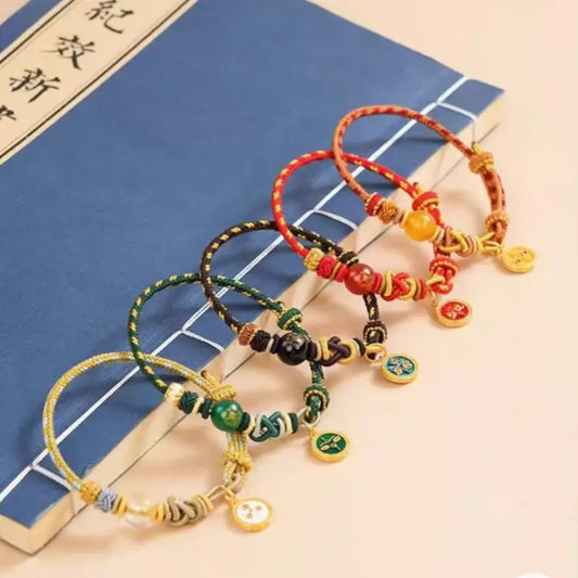 Mount Wutai Blessed Tibetan Five-Color God of Wealth Five Elements Lucky Wealth Bracelet | Hand-Woven