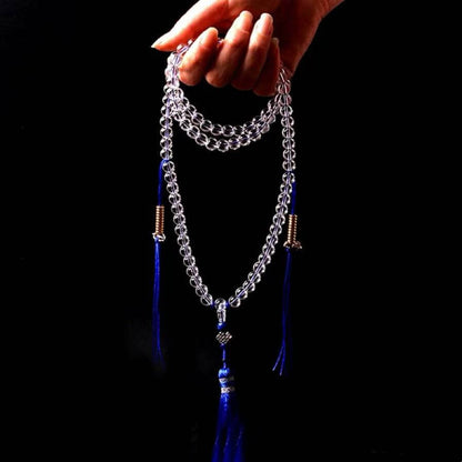 LuckyCharms Natural White Crystal 108 Mala Beads Bracelet