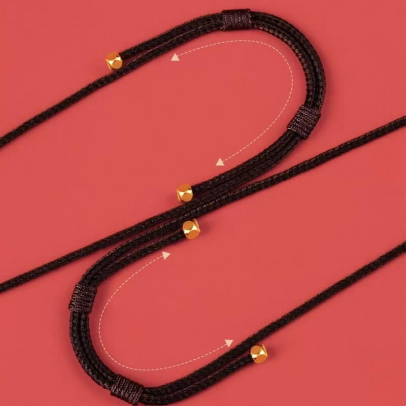 LuckyCharms Natural Cinnabar Peace Buckle Pendant Necklace