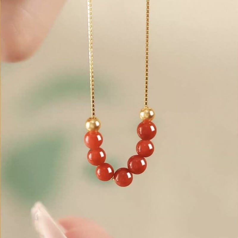 LuckyCharms Natural Crystal Fortune-Turning Beads Blessing Short Necklace