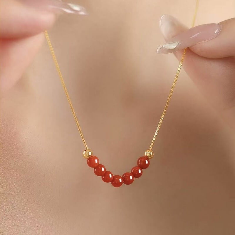 LuckyCharms Natural Crystal Fortune-Turning Beads Blessing Short Necklace