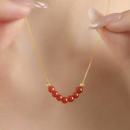 LuckyCharms Natural Crystal Fortune-Turning Beads Blessing Short Necklace