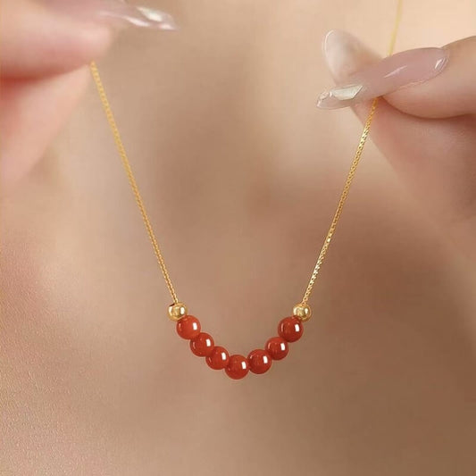 LuckyCharms Natural Crystal Fortune-Turning Beads Blessing Short Necklace