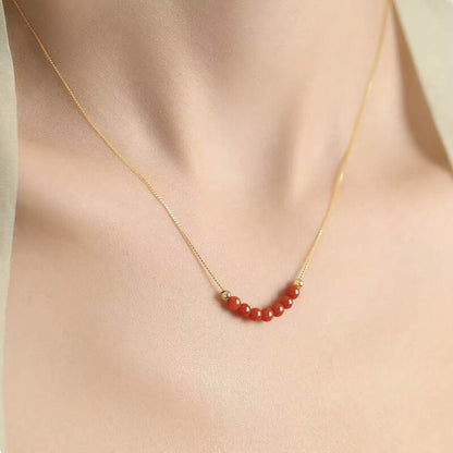 LuckyCharms Natural Crystal Fortune-Turning Beads Blessing Short Necklace