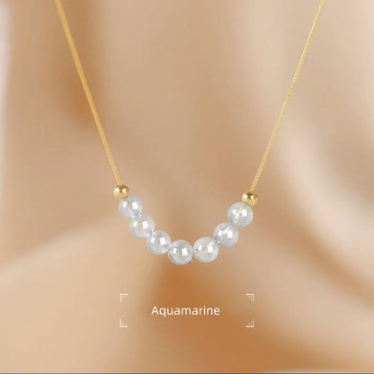 LuckyCharms Natural Crystal Fortune-Turning Beads Blessing Short Necklace