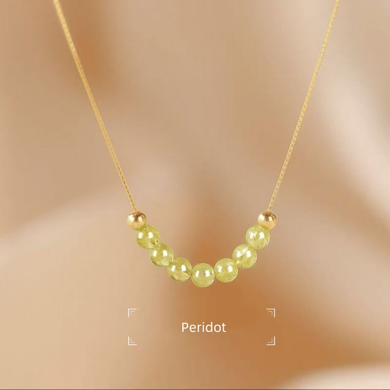 LuckyCharms Natural Crystal Fortune-Turning Beads Blessing Short Necklace