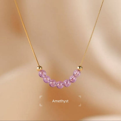 LuckyCharms Natural Crystal Fortune-Turning Beads Blessing Short Necklace