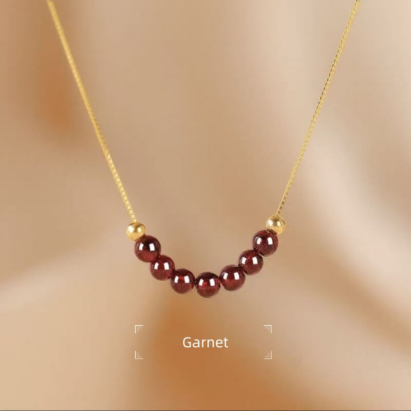 LuckyCharms Natural Crystal Fortune-Turning Beads Blessing Short Necklace