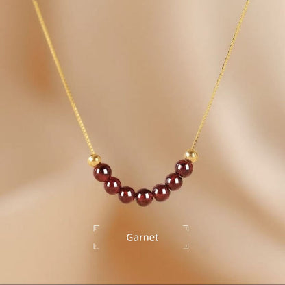 LuckyCharms Natural Crystal Fortune-Turning Beads Blessing Short Necklace